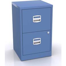 Bisley 2 Drawer A4 Filing Cabinet, Blue