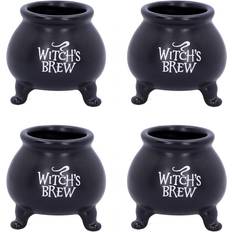 Negro Chupitos Horror-Shop Witch's Brew Kessel Shotglas 4 Stück Chupito 4pcs