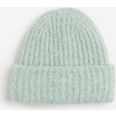 H&M Beanies H&M Ladies Turquoise Rib-knit bouclé beanie