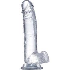 LateToBed Glazed Clear Dildo with Balls, 15,5cm