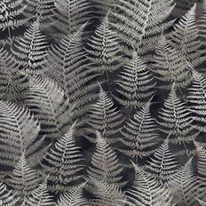 Graham & Brown Woodland Fern Floral Wallpaper Black One Size