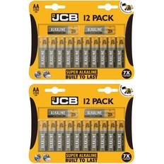 JCB – Size AA LR6 MN1500 Super Alkaline Batteries – Pack of 12