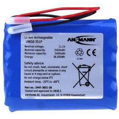 Ansmann 3S1P Batteripakke 18650 10.8 V 3500 mAh