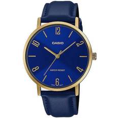 Watches Casio mtp-vt01gl-2b2 analog blue leather minimalist dress