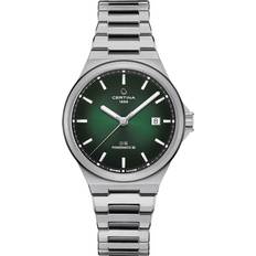 Certina Unisex Wrist Watches Certina DS-7 Powermatic 80 Green Automatic C0434072209100, Size 39mm