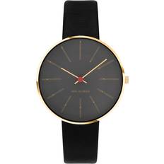 Arne Jacobsen Bankers Armbåndsur, Grey/gold/black Designer: Serie: Bankers 34 mm