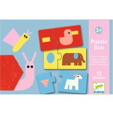 Djeco Lern-Puzzle PUZZLE DUO: FORMEN mehrfarbig