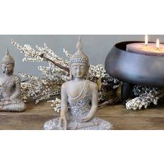 Siddende buddha Chic Antique Buddha siddende Dekorationsfigur