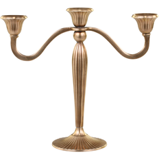 Järn Ljusstakar Chic Antique Three-Armed Antique Brass. Ljusstake 24cm