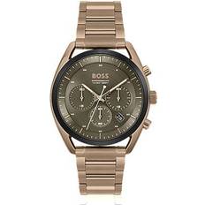 HUGO BOSS Green-dial watch with bracelet