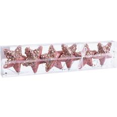 BigBuy Christmas bauble Pink Golden Polyfoam Fabric Stars Christmas Tree Ornament