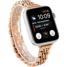 Apple watch 41mm gold MAULUND Watch 38/40/SE/41mm Stainless Steel Urrem Rose Gold