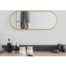 vidaXL 50x20 oval guldfarvet Vægspejl