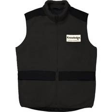 Knowledge Cotton Apparel Veste Knowledge Cotton Apparel Men's Teddy Fleece Hood Vest With Rib Stop In Contrast XL, Black Jet