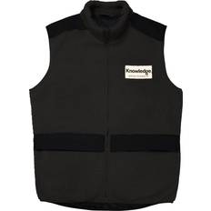 Knowledge Cotton Apparel Ytterkläder Knowledge Cotton Apparel Teddy Fleece Hood Vest Black Jet