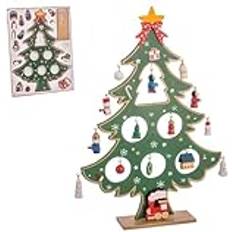 MDF Decorative Items BigBuy Christmas bauble Multicolour MDF Wood Tree Decoration