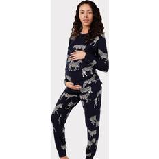 Graviditet & Amning Chelsea Peers NYC Blue Maternity Navy Pyjamas Set