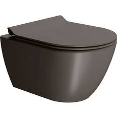 Gsi Pura vægtoilet 50x36cm med Swirlflush, farve bistro