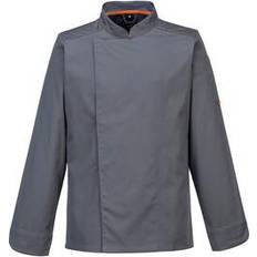 Portwest MeshAir Pro Chefs Kitchen Jacket Slate Grey