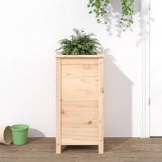 Grøn - Træ Plantekasser vidaXL Plantekasse 40x40x78 massivt fyrretræ Plantekasse