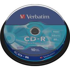 Optisk lagring Verbatim CD-R media DataLife 80 min 52X, 10-pack spindel