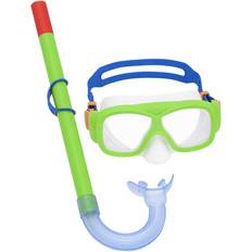 Junior Snorkel Sets Bestway Green Pink Snorkel Goggles and Tube Set