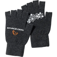 Angelhandschuhe Savage Gear Knitted Half Finger Glove Dark Grey Melange