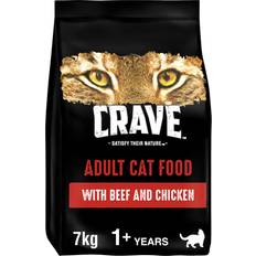 Crave Natural Grain Free Adult Complete Dry Cat Food Chicken & Beef Biscuits