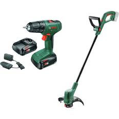 Bosch EasyDrill 18V-40 skruemaskine med græstrimmer, 2 Ah batteri og lader