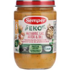 Semper Babymad & Tilskud Semper EKO Mos Med Havrekerner, Laks, Ærter