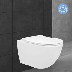 Inodoros LuxeBath Inodoro Suspendido Sin Descarga 52x36x34 Cm Cerámica Blanca Ml-design