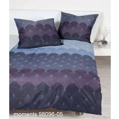 Satin Heimtextilien Janine Mako Bettbezug Blau (200x200cm)