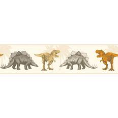 Beige Decoraciones Interiores A.S. Creation Dinosaur Border Little Stars Non Woven