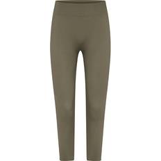 Dame - Grøn Strømpebukser & Stay-ups Decoy Seamless Capri Leggings, Farve: Grå Størrelse: M/L, Dame