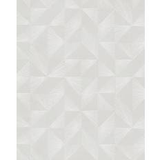 Retro Tapeten Marburg Galerie Imagine Greige Pearl Geometric Fan Embossed Wallpaper