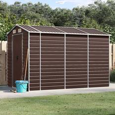 vidaXL Haveskur 191x300x198 galvaniseret brun (Areal )
