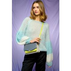 Dam - Lila - Stickade tröjor Noella Liana Knit Sweater Lightblue/White