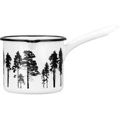 Placa de hierro fundido Otras Cacerolas de Salsa Muurla Cacerola Esmaltada Nordic The Forest 1.3 l White