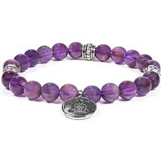 Ametister Armband Mala/Armband Ametist Med Buddha