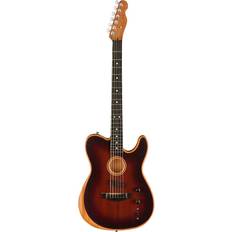 Akustikgitarren Fender American Acoustasonic Telecaster All-Mahogany, Bourbon Burst