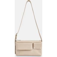 Whistles Tilda Leather Pocket Shoulder Bag, Taupe