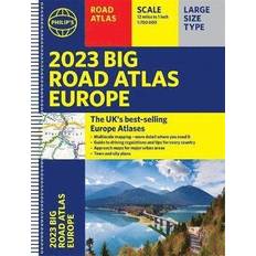 Philips a3 2023 Big Road Atlas Europe (Spiralryg, 2022)