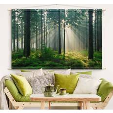 Green Wall Decor Wandteppich Enlightened Forest