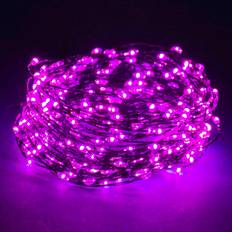 E Tiras de luz BigBuy Christmas Guirnalda Navidad De 8 Funciones Con 480 Luces Led Fucsia 2395 cm Tira de luz