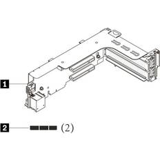 Ohjainkortit Lenovo ThinkSystem 2U X16 X8 X8 PCIe G4 Riser 1/2 Kit