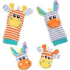 Playgro Babyspielzeuge Playgro Motorikspielzeug Rasselsocken und Handgelenksrasseln One Size Motorikspielzeug