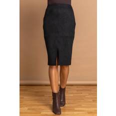 Stretch Skirts Roman Suedette Pencil Stretch Skirt Black