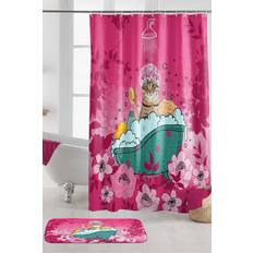 Rose Rideaux de Douche Rideau De Douche Avec Crochets 180 x 200 cm Chatibulle Polyester Imprimé Rose