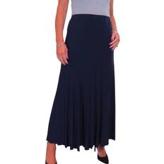 Paulo Due 38" Stretch Long Maxi Skirt Navy 20-22