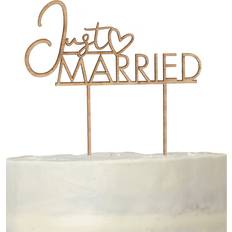 Hout Taartdecoraties Ginger Ray Houten Taarttopper Just Married